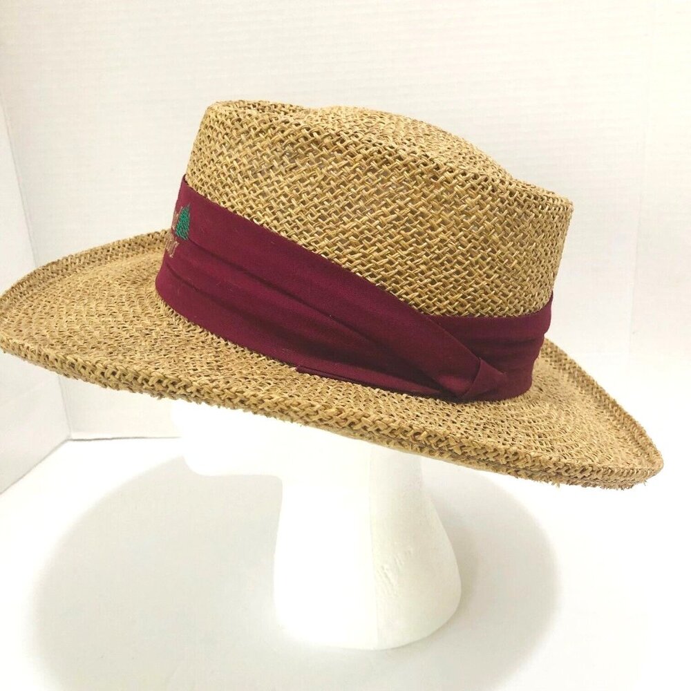 VTG Firethorn GRAND GENEVA Wide Brim Straw Hat L/XL Made In The USA Unisex - Picture 3 of 7